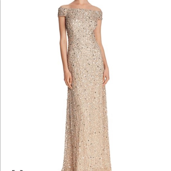 Adrianna Papell Dresses & Skirts - Adrianna Papell sequin off the shoulder gown